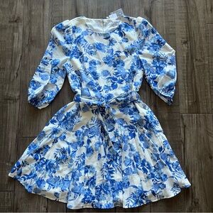 Baltic Born Elena Mini Dress French Blue Floral NWT Size Small